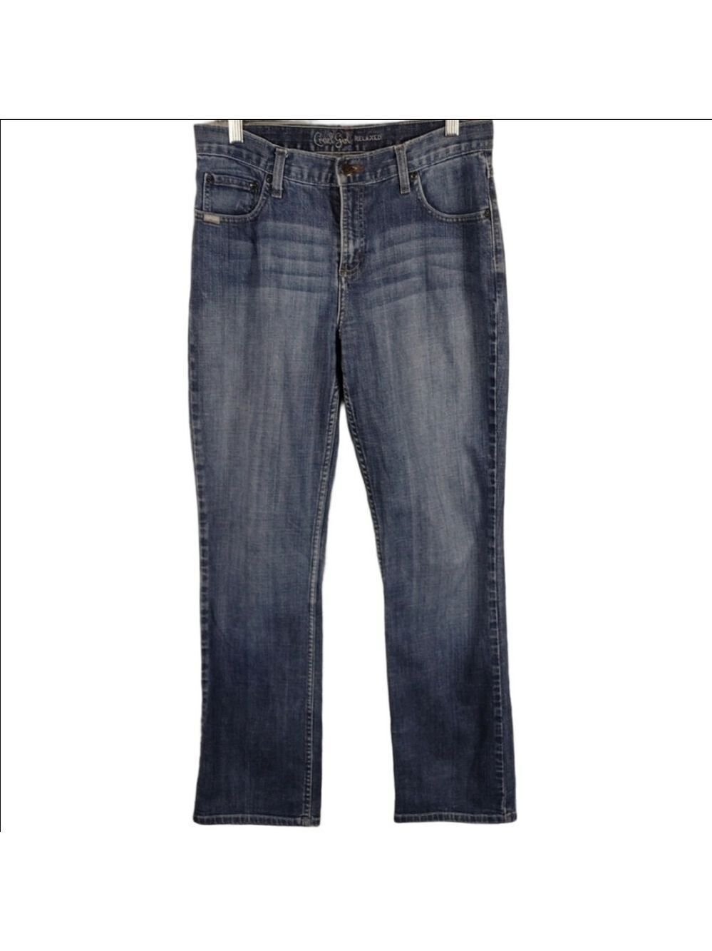 Cruel Girl Rachel Relaxed Blue Medium Wash Mid Rise Straight Leg Denim Jean